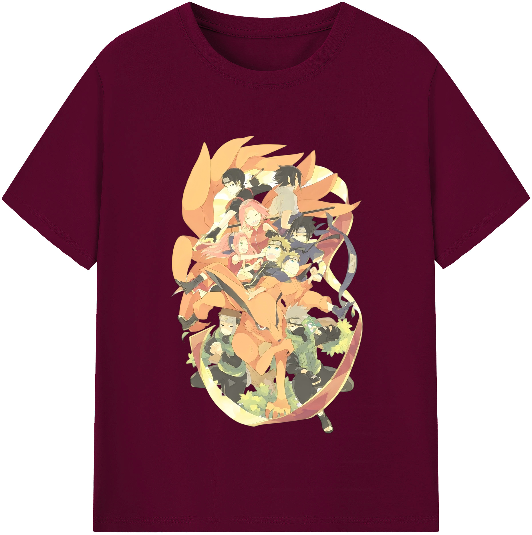 （画像用） NARUTO -ナルト- うずまき ナルト Uzumaki Naruto レディースカジュアルプリントTシャツ（綿100％）